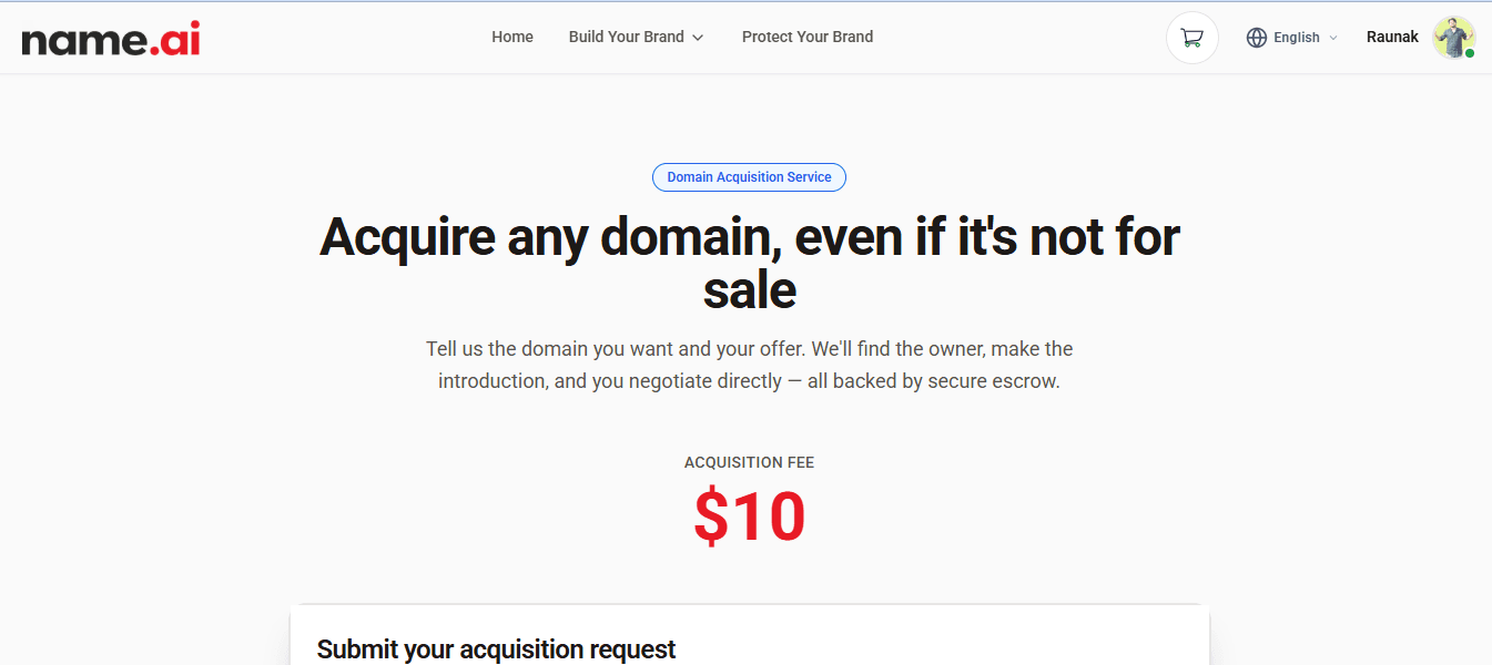 Acquire a Domain
